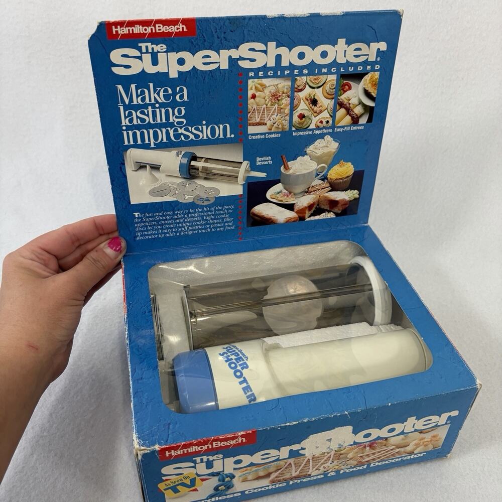 Hamilton Beach The Super Shooter Cookie Press - White Vintage